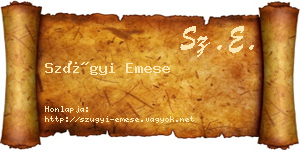 Szügyi Emese névjegykártya