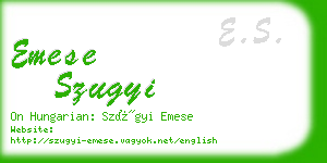 emese szugyi business card